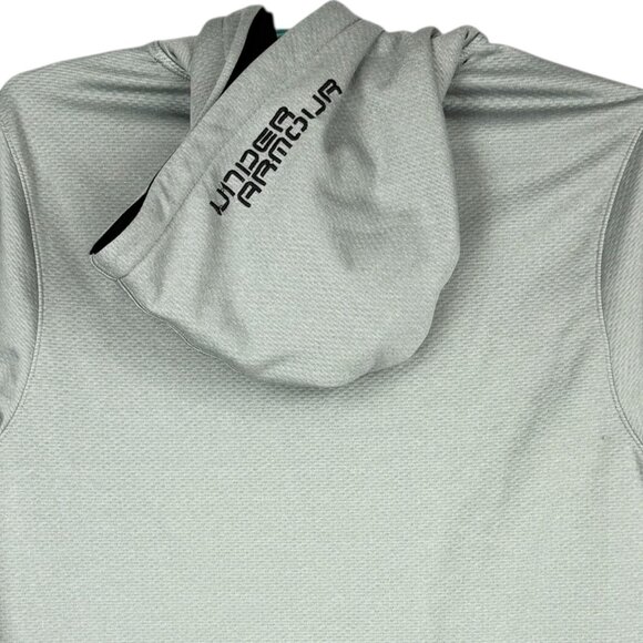 Under Armour Men's Pullover Loose Fit Gray Hoodie Sweatshirt Size L Drawstring - Picture 6 of 12